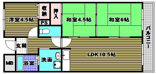 ＥｖｅｒＧｒｅｅｎ泉ヶ丘2号館の間取り
