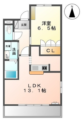 熊本市中央区出水４丁目のアパートの間取り