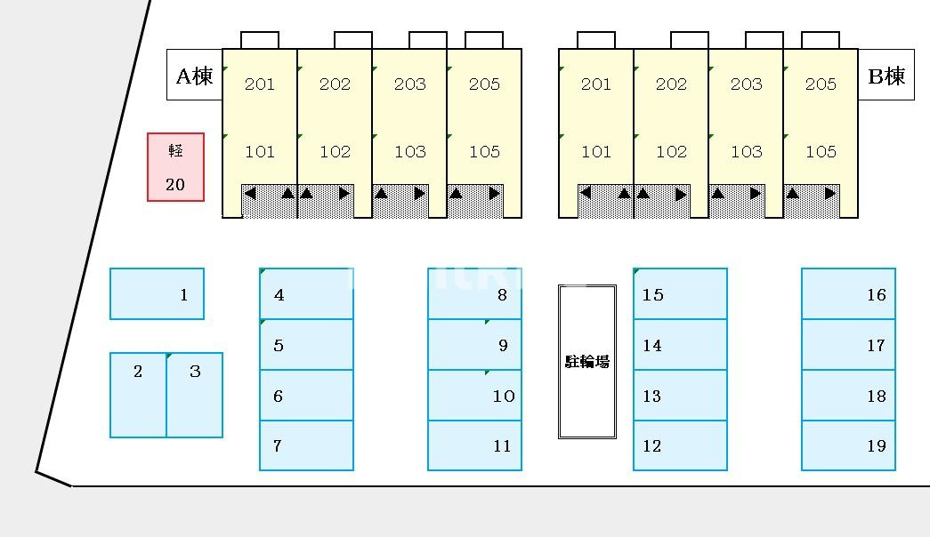 フローラＡの駐車場