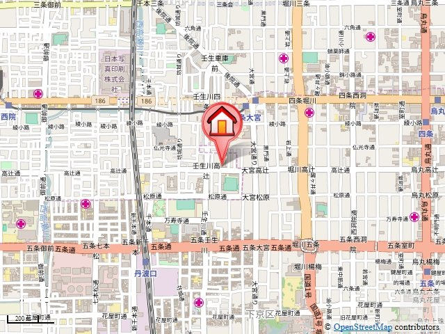 Shining壬生離宮（シャイニング壬生離宮）の地図