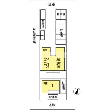 アンダー フォレスト Ⅴ Ａ棟の区画図