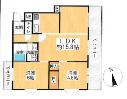 ◆豊中市◆東・南・西3方角角部屋♪リフォーム済み◆セントラル服部◆の画像