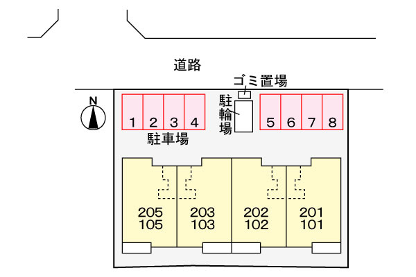 メゾンファミールの区画図