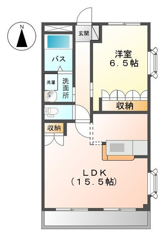 サン・ソレイユ西条　壱番館の間取り