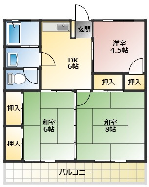 【間取り】 | ユーカリハイツ