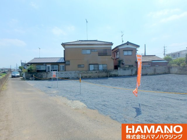 筑西市甲土地 約139坪の前面道路含む現地写真