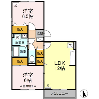 【間取り】 | エスポワール笹本A