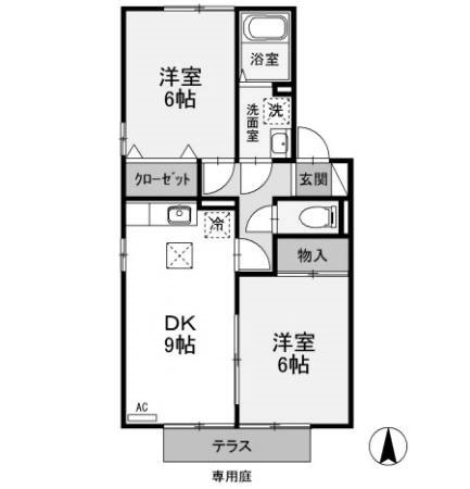 【間取り】 | 御料所ガーデンD