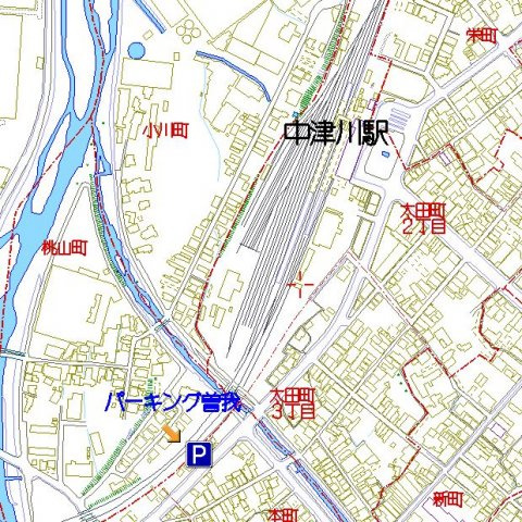 パーキングエリア本町の地図