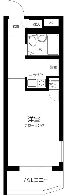 スカイコート本郷東大前の間取り|1K