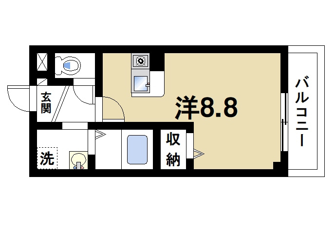 サンモールMRの間取り|ワンルームの間取り