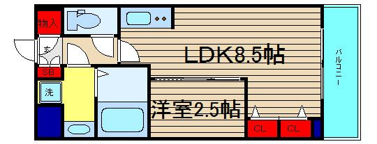 リッツ難波南Ⅱの間取り