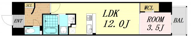 ラフォルム鎗屋町 仲介手数料無料の間取り