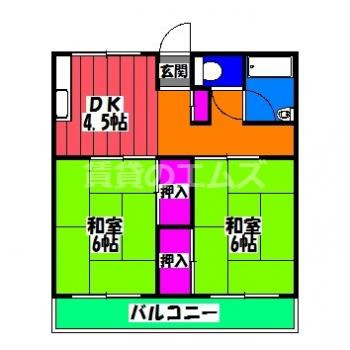 【間取り】 | ハッピーバレーⅠ