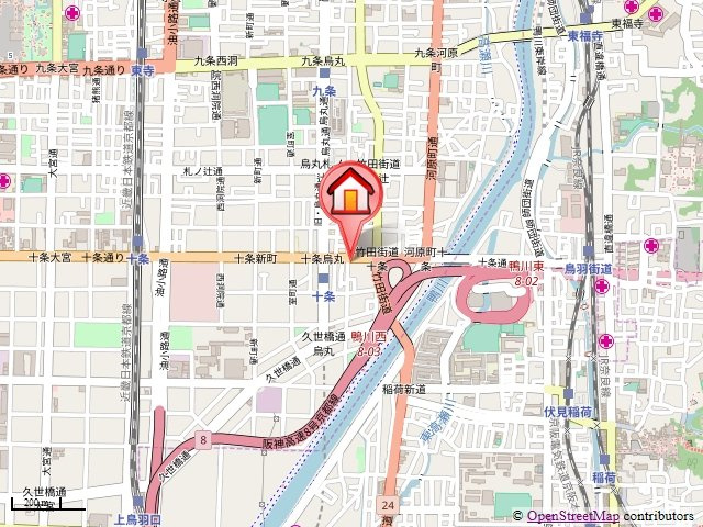 ベラジオ京都烏丸十条の地図