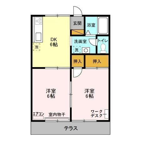 【間取り】 | カサベルデ大日 | ※現在和室が洋室に変わっています