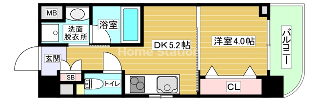 【間取り】 | エレガントレジデンス中之島 | 間取り
