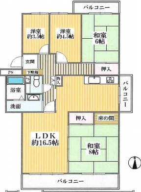 ◆箕面市◆南向き◆最上階◆グリーンヒル東箕面3号棟♪の画像