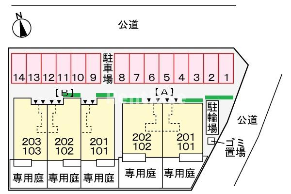 フィオーレ；デーアＢの区画図