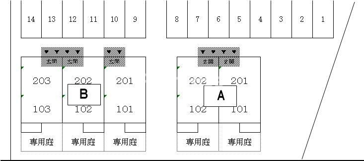 フィオーレ；デーアＡの駐車場