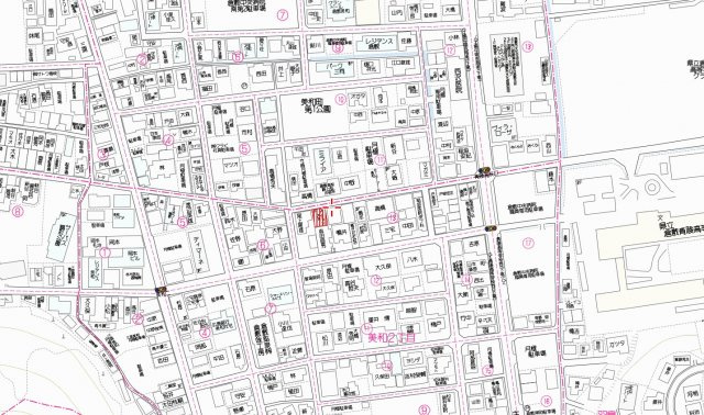 美和２丁目　収益ビルの地図