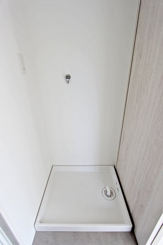 パークヒルA棟の洗面所|室内洗濯機置き場