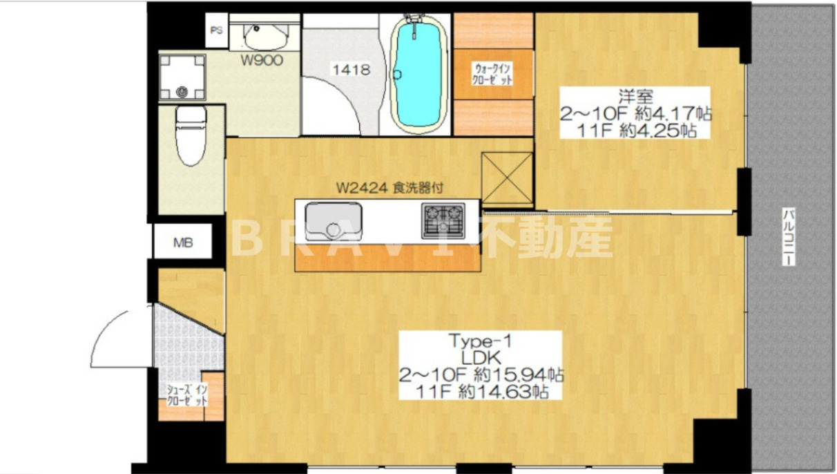 BRAVE天満橋　BRAVI不動産の間取り|【BRAVE天満橋京町】