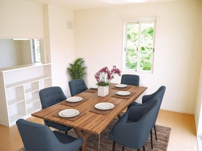 タウン ビビ　Ｄ棟の居間・リビング|CGで家具等を配置したもので家具等は含まれません