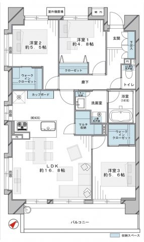 リブゼ横浜アクアポートの間取り