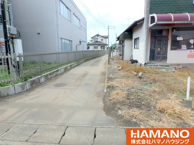 筑西市井上土地　約97坪の前面道路含む現地写真|前面道路含む現地写真です