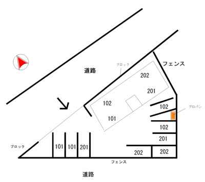 【区画図】 | プリンス大島 | 大島　プリンス大島　2LDK　駐車場