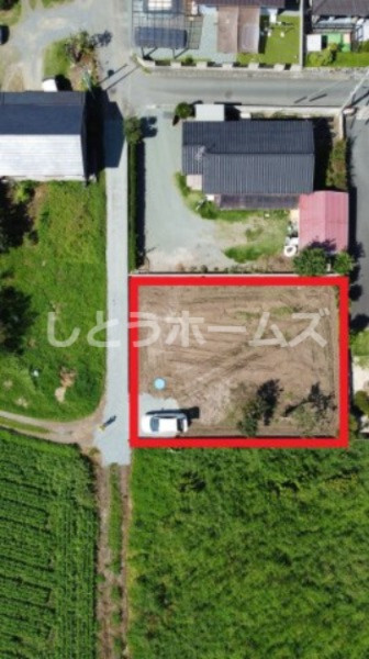 合志市野々島売地の外観|物件の外観です(8/29ドローンにて撮影）