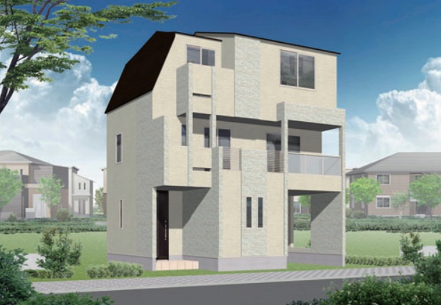 【外観パース】 | 北区志茂２丁目 新築戸建 | 外観(完成予想図)