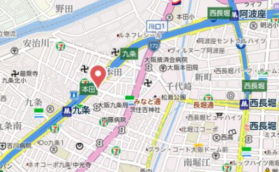 【地図】 | プレサンスOSAKA DOMECITYクロスティ