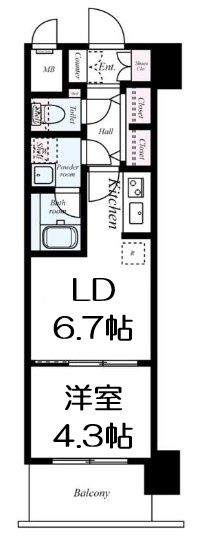 【間取り】 | レオンコンフォート難波南