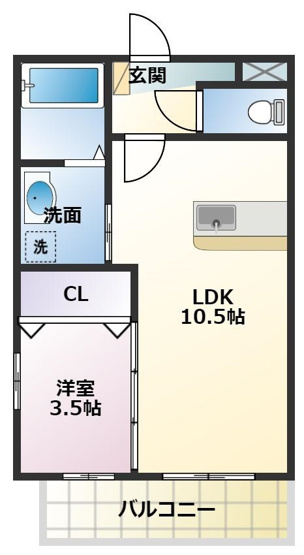 【間取り】 | カーサハナブサ | 使いやすい間取りです。