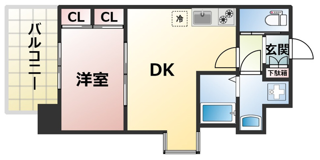 【間取り】 | ビガーポリス415松ヶ枝町Ⅲ