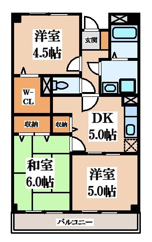 【間取り】 | パークサイド高安