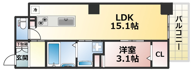 【間取り】 | リヴィエール北梅田