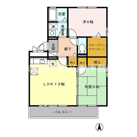 セジュール早水Ⅰの間取り