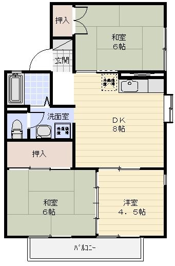 クレール高松山の間取り