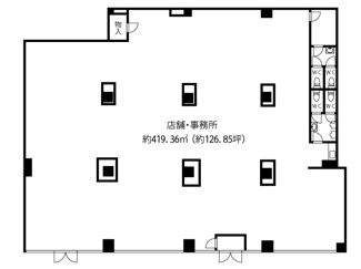 【間取り】 | リヴィエール横浜鴨居　オーナーチェンジ区分店舗事務所