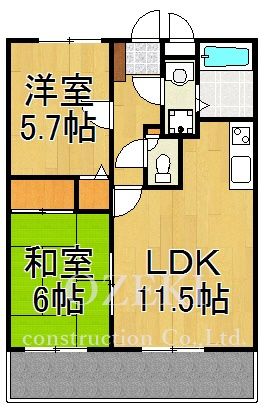 エマーレ北越谷の間取り|※間取り反転
