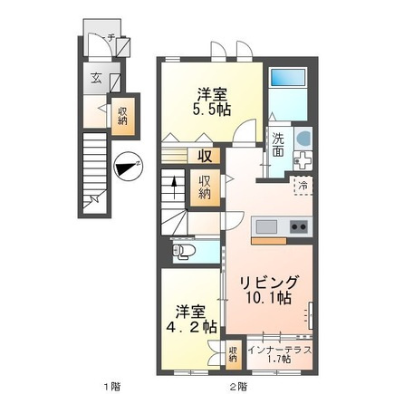 イーストヒルズEの間取り