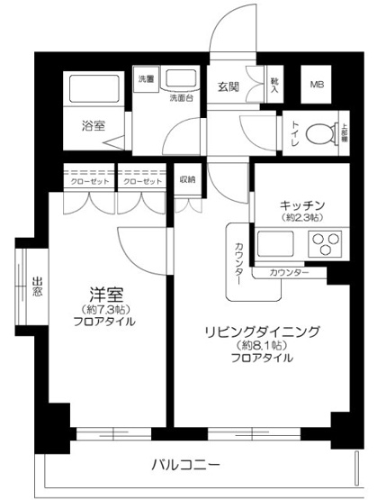 【間取り】 | Ｓ・フラット吉祥寺