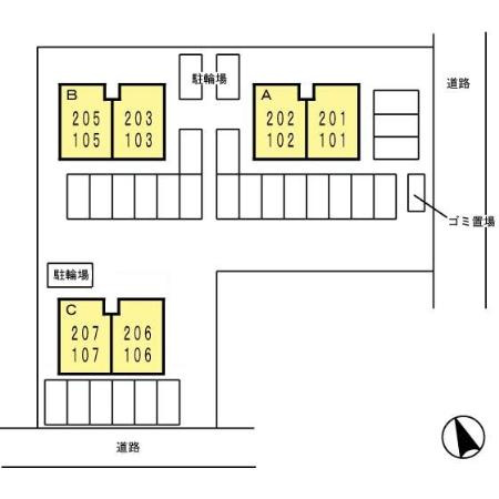 ウィルモアタウン C棟の区画図