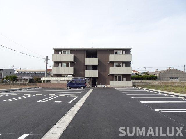熊本市東区下南部３丁目のアパートの駐車場