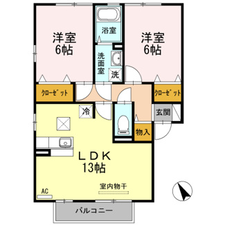【間取り】 | サンモール川口　C