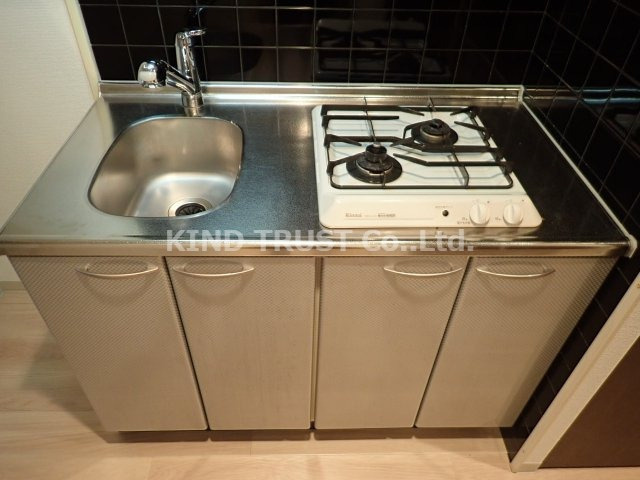 ジュネーゼグラン東梅田のキッチン|ガスコンロ２口です