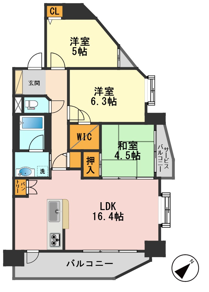 グランカーサ新小岩の間取り